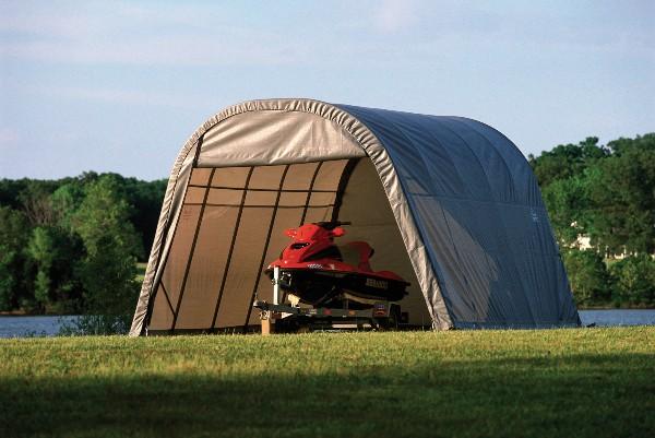 10'Wx12'Lx8'H round style fabric shed